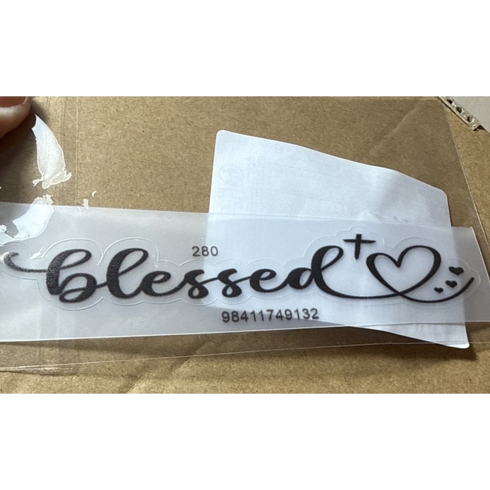 Blessed Heart Rearview Mirror Decal Christian Jesus Car Sticker Religious Vinyl